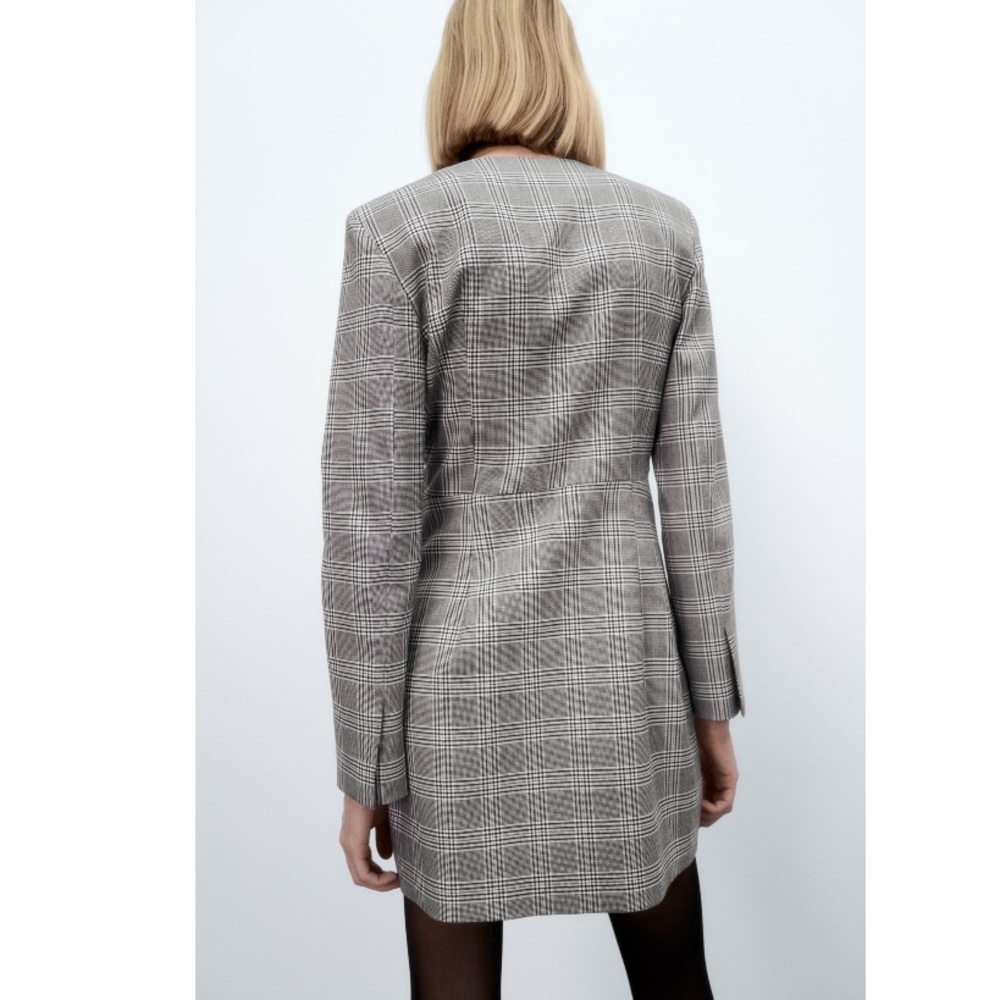 NEW! Zara Plaid Blazer Dress - Picture 3 of 13